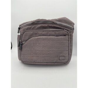 Lug Crossbody Messenger Bag With Adjustable Strap & Multiple Zipper Compartments